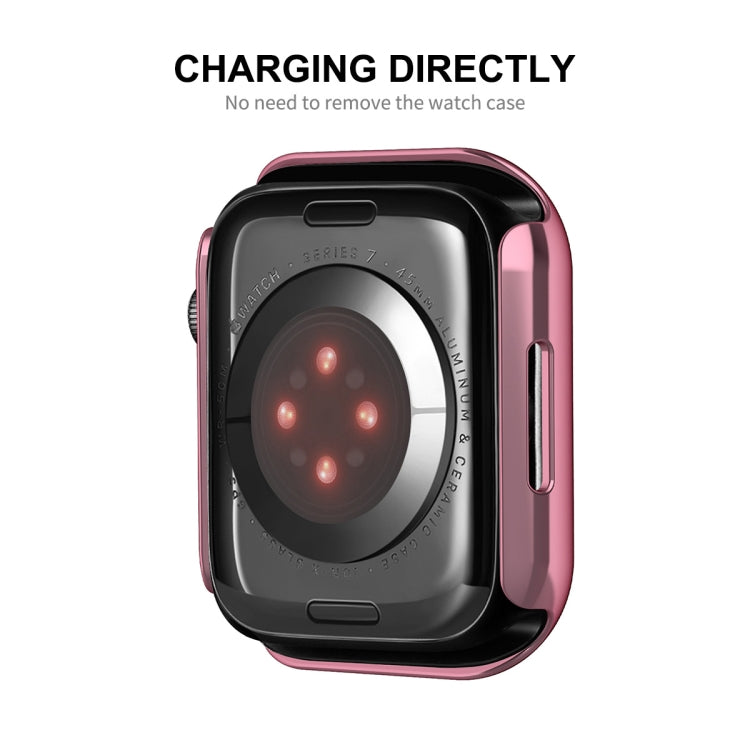 For Apple Watch Series 8 / 7 45mm ENKAY Hat-Prince 2 in 1 PC Frame + 9H Tempered Glass Case(Pink) - Watch Cases by ENKAY | Online Shopping UK | buy2fix