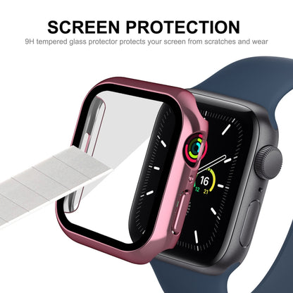 For Apple Watch Series 8 / 7 45mm ENKAY Hat-Prince 2 in 1 PC Frame + 9H Tempered Glass Case(Pink) - Watch Cases by ENKAY | Online Shopping UK | buy2fix