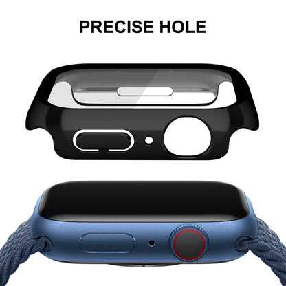 For Apple Watch Series 8 / 7 45mm ENKAY Hat-Prince 2 in 1 PC Frame + 9H Tempered Glass Case(Black) - Watch Cases by ENKAY | Online Shopping UK | buy2fix