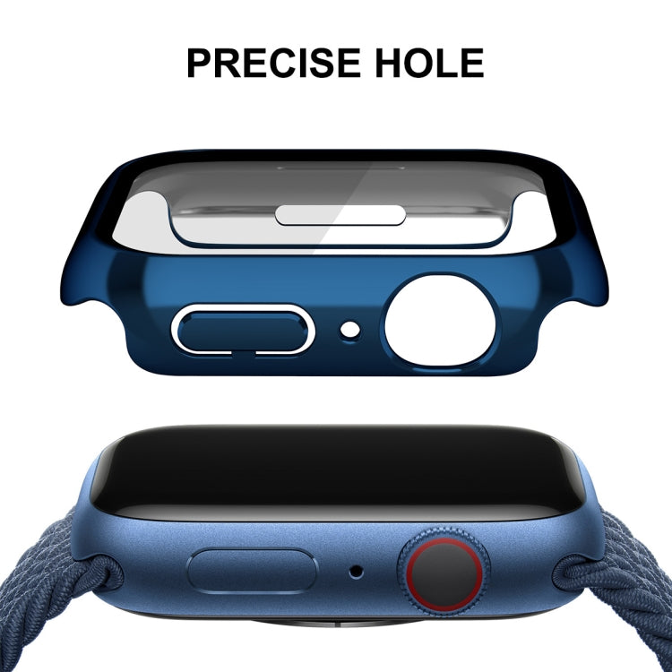 For Apple Watch Series 8 / 7 45mm ENKAY Hat-Prince 2 in 1 PC Frame + 9H Tempered Glass Case(Royal Blue) - Watch Cases by ENKAY | Online Shopping UK | buy2fix