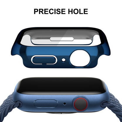 For Apple Watch Series 8 / 7 45mm ENKAY Hat-Prince 2 in 1 PC Frame + 9H Tempered Glass Case(Royal Blue) - Watch Cases by ENKAY | Online Shopping UK | buy2fix