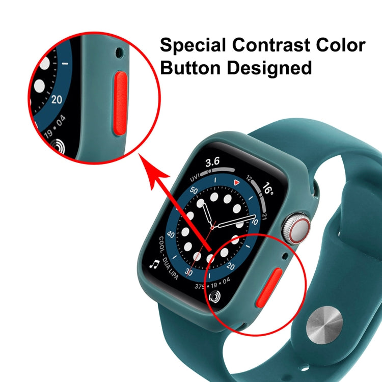 ENKAY  TPU Case  + Full Coverage PET Screen Protector For Apple Watch Series 8 / 7 41mm(Dark Blue) - Watch Cases by ENKAY | Online Shopping UK | buy2fix