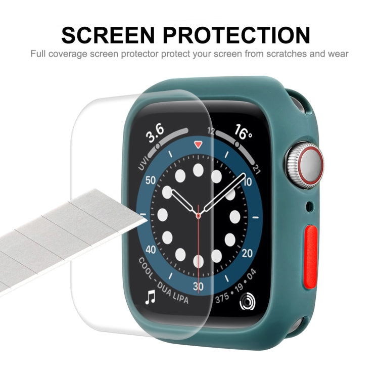 ENKAY  TPU Case  + Full Coverage PET Screen Protector For Apple Watch Series 8 / 7 41mm(Green) - Watch Cases by ENKAY | Online Shopping UK | buy2fix