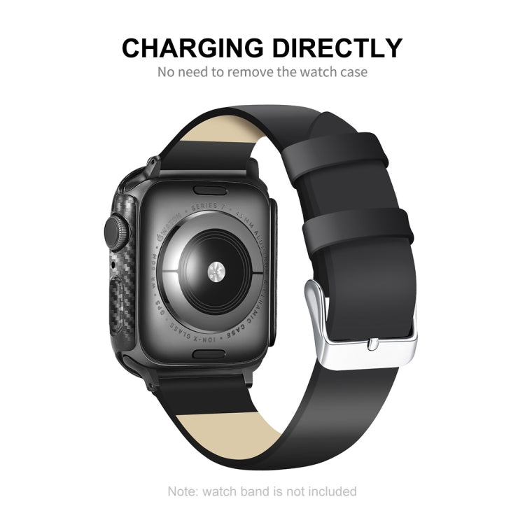 For Apple Watch Series 8 / 7 41mm ENKAY Carbon Fiber PC Case + Full Coverage PET Screen Protector - Watch Cases by ENKAY | Online Shopping UK | buy2fix