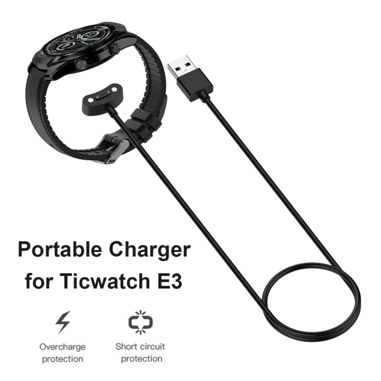For Ticwatch E3 / Pro 3 / Pro 3 LTE Smart Watch Charging Cable, 1m Charging Station Power Adapter - Charger by buy2fix | Online Shopping UK | buy2fix