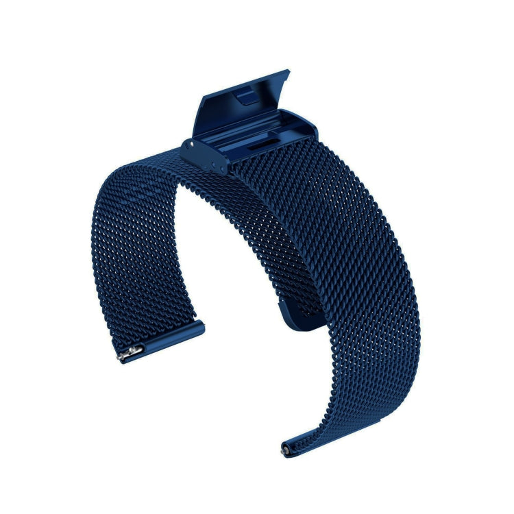 For Huawei Watch 3 Milan Metal Steel Mesh Buckle Watch Band(Blue) - Watch Bands by buy2fix | Online Shopping UK | buy2fix