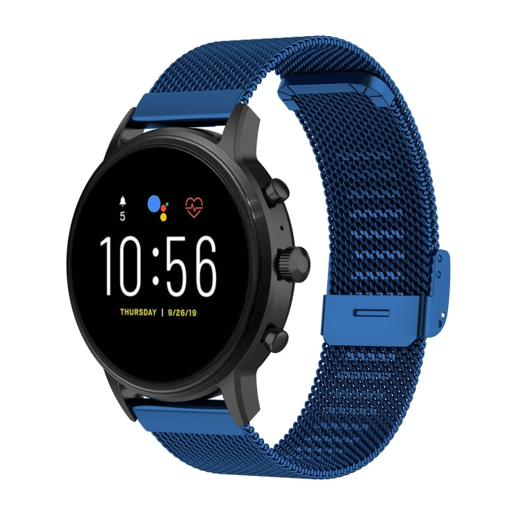 For Huawei Watch 3 Milan Metal Steel Mesh Buckle Watch Band(Blue) - Watch Bands by buy2fix | Online Shopping UK | buy2fix