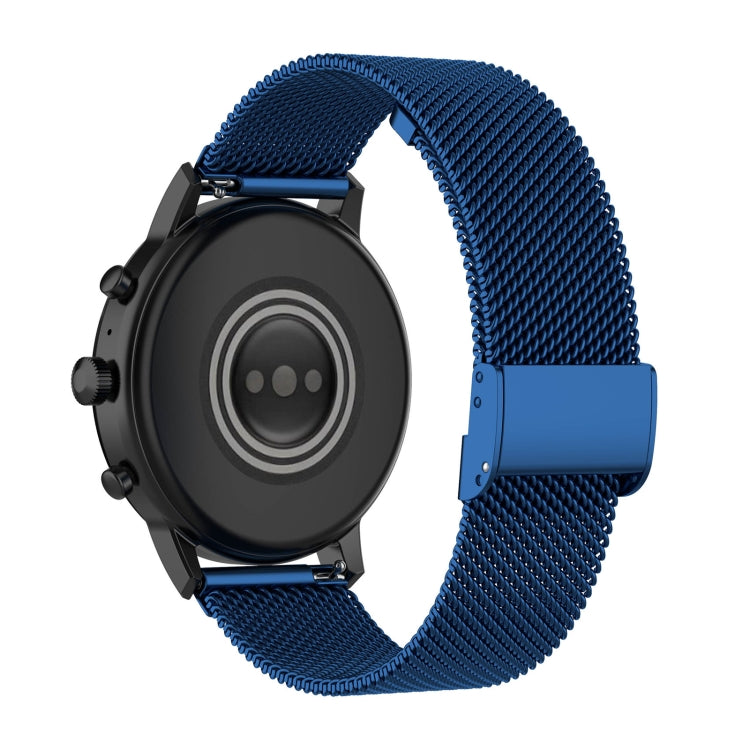 For Huawei Watch 3 Milan Metal Steel Mesh Buckle Watch Band(Blue) - Watch Bands by buy2fix | Online Shopping UK | buy2fix