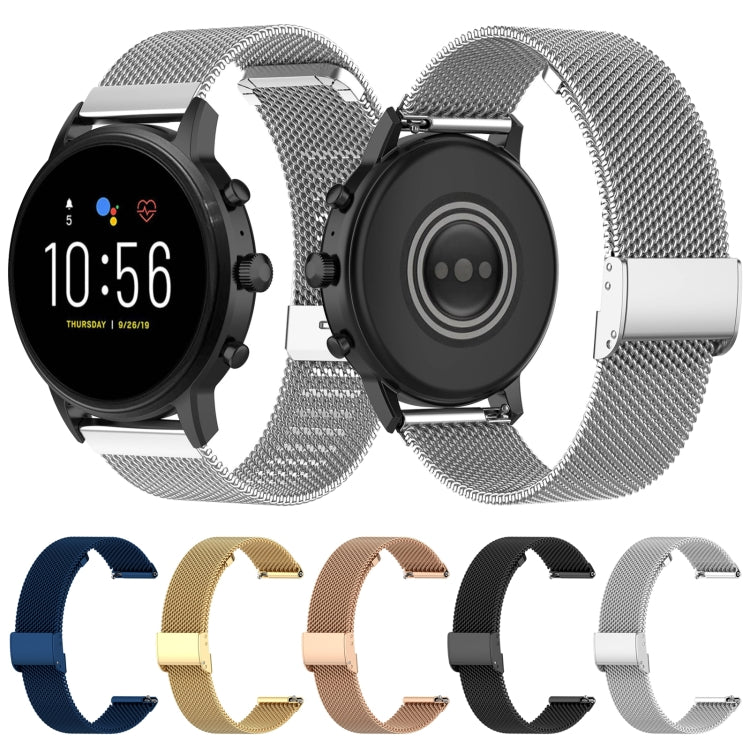 For Huawei Watch GT2 Pro Milan Metal Steel Mesh Buckle Watch Band(Blue) by buy2fix