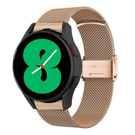For Samsung Galaxy Watch 3 41mm Milan Metal Steel Mesh Buckle Watch Band(Rose Gold)
