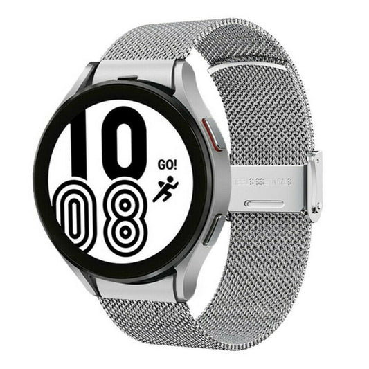 For Samsung Galaxy Watch 4 Classic 42mm / 46mm Milan Metal Steel Mesh Buckle Watch Band(Silver) - Watch Bands by buy2fix | Online Shopping UK | buy2fix