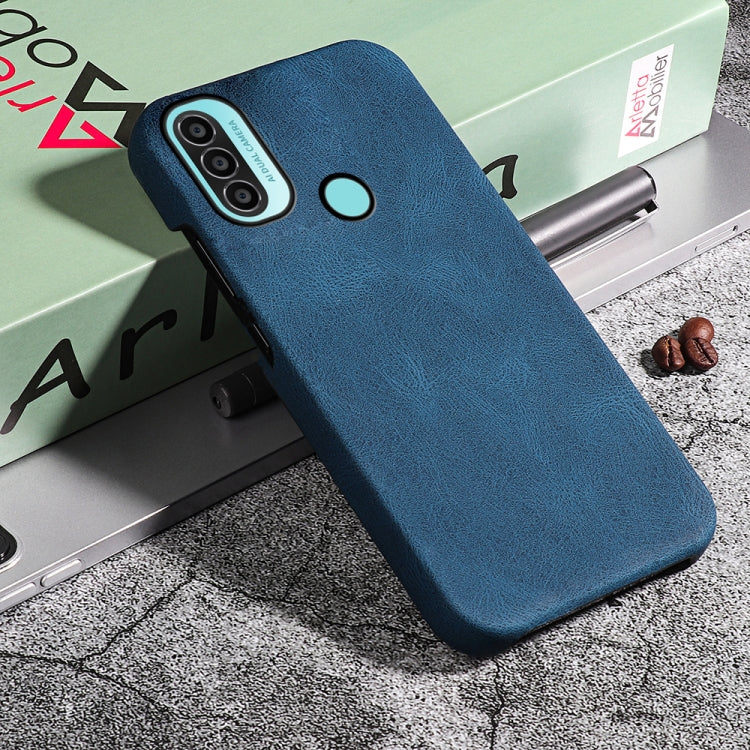 For Motorola Moto E20 / E30 / E40 Ring Holder PU Phone Case(Blue) - Motorola Cases by buy2fix | Online Shopping UK | buy2fix