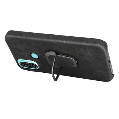 For Motorola Moto E20 / E30 / E40 Ring Holder PU Phone Case(Blue) - Motorola Cases by buy2fix | Online Shopping UK | buy2fix