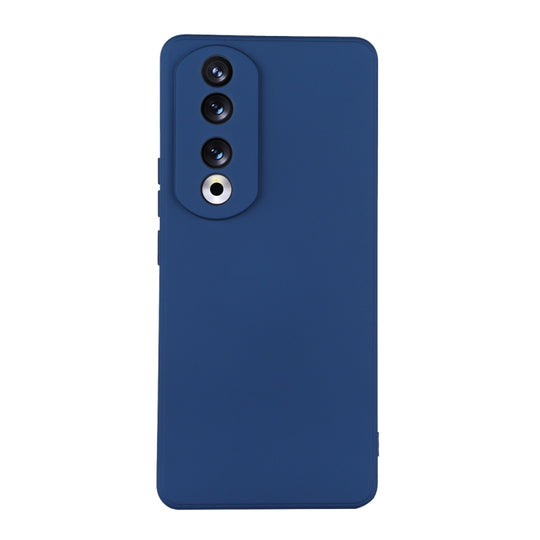 For Honor 90 ENKAY Liquid Silicone Soft Shockproof Phone Case(Dark Blue)
