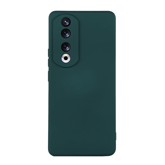 For Honor 90 ENKAY Liquid Silicone Soft Shockproof Phone Case(Dark Green)