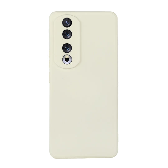 For Honor 90 Pro ENKAY Liquid Silicone Soft Shockproof Phone Case(Beige)