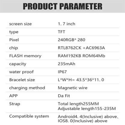 Y22 1.7inch IP67 Color Screen Smart Watch(Pink) by buy2fix