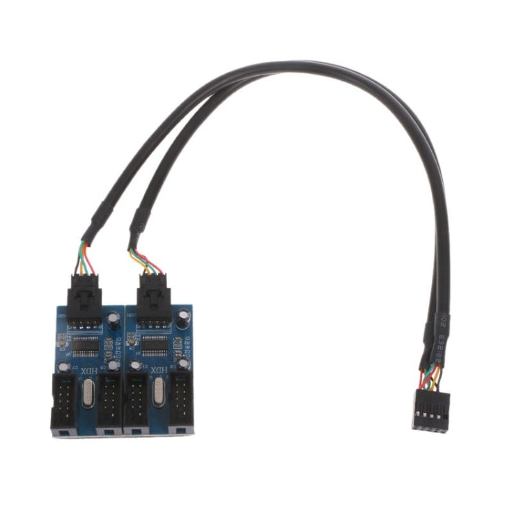 9 Pin USB 2.0 Desktop Computer 1 to 4 Pin Extension Cable Breakout Connector by buy2fix