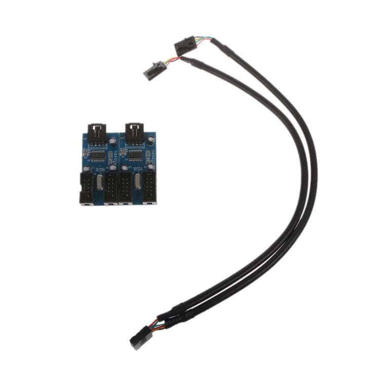 9 Pin USB 2.0 Desktop Computer 1 to 4 Pin Extension Cable Breakout Connector by buy2fix
