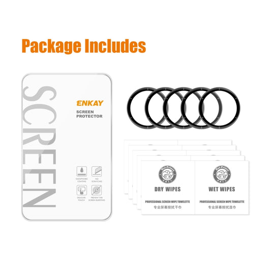 5 PCS For Garmin Venu 2 Plus ENKAY Hat-Prince 3D Full Coverage Soft PC Edge + PMMA HD Protector Film by ENKAY