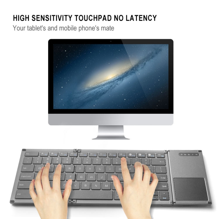 B066S Multi-function Ultra-thin Mini Wireless Three Fold Bluetooth Keyboard by buy2fix