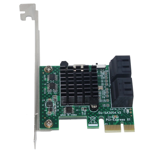 PCI Express 4 Port PCI-E X1/X4/X8/X16 Converter PCIE to SATA Expansion Adapter - Add-on Cards by buy2fix | Online Shopping UK | buy2fix
