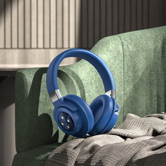 A51 USB Charging Wireless Bluetooth HIFI Stereo Headset with Mic(Blue) - Headset & Headphone by buy2fix | Online Shopping UK | buy2fix
