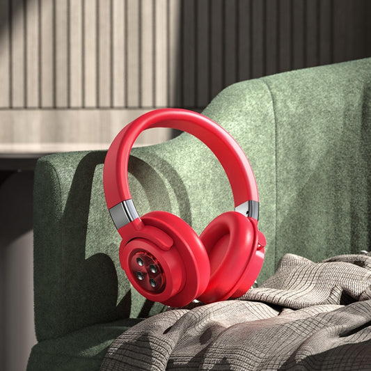 A51 USB Charging Wireless Bluetooth HIFI Stereo Headset with Mic(Red) - Headset & Headphone by buy2fix | Online Shopping UK | buy2fix