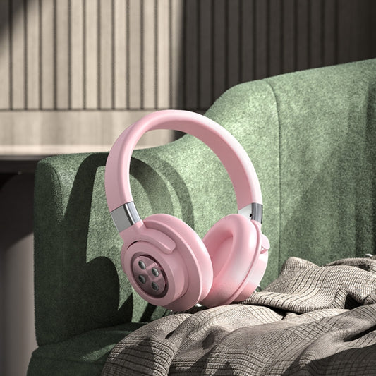 A51 USB Charging Wireless Bluetooth HIFI Stereo Headset with Mic(Pink) - Headset & Headphone by buy2fix | Online Shopping UK | buy2fix