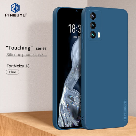 For Meizu 18 / 18S PINWUYO Liquid Silicone TPU Phone Case(Blue) - More Brand by PINWUYO | Online Shopping UK | buy2fix