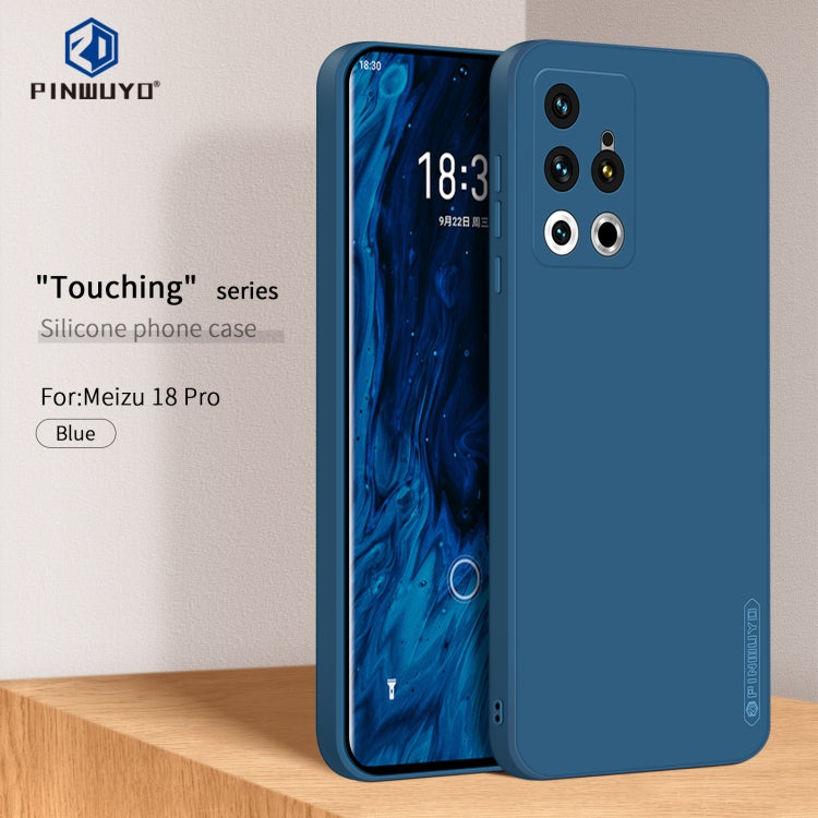 For Meizu 18 Pro / 18S Pro PINWUYO Liquid Silicone TPU Phone Case(Blue) - More Brand by PINWUYO | Online Shopping UK | buy2fix