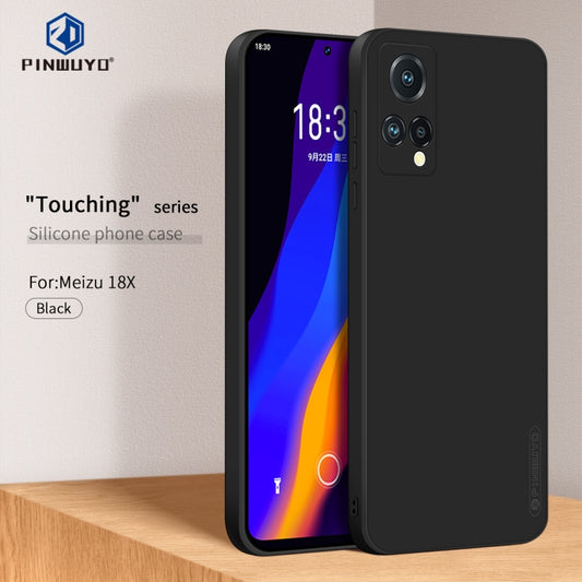 For Meizu 18X PINWUYO Liquid Silicone TPU Phone Case(Black) - More Brand by PINWUYO | Online Shopping UK | buy2fix