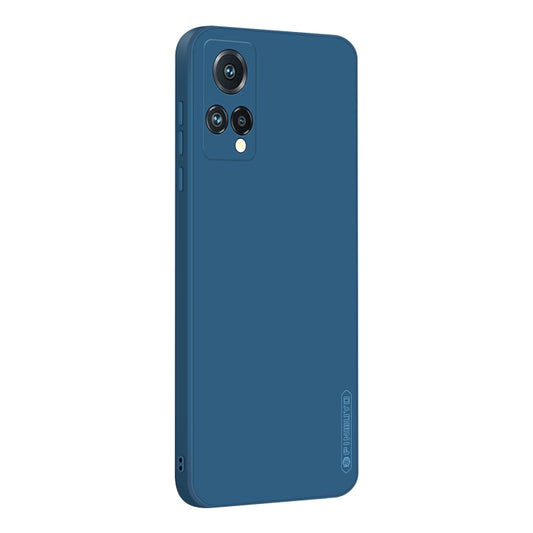 For Meizu 18X PINWUYO Liquid Silicone TPU Phone Case(Blue) - More Brand by PINWUYO | Online Shopping UK | buy2fix