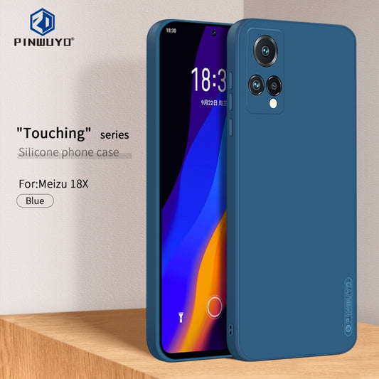 For Meizu 18X PINWUYO Liquid Silicone TPU Phone Case(Blue) - More Brand by PINWUYO | Online Shopping UK | buy2fix