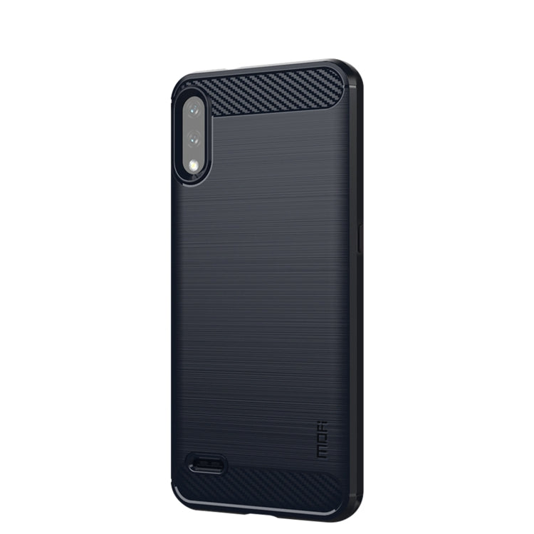 For LG K22 / K22 Plus MOFI Gentleness Brushed Carbon Fiber Soft TPU Case(Blue) - LG Cases by MOFI | Online Shopping UK | buy2fix