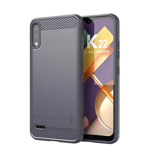 For LG K22 / K22 Plus MOFI Gentleness Brushed Carbon Fiber Soft TPU Case(Gray) - LG Cases by MOFI | Online Shopping UK | buy2fix
