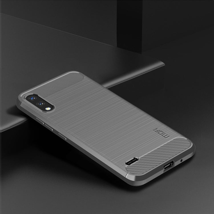 For LG K22 / K22 Plus MOFI Gentleness Brushed Carbon Fiber Soft TPU Case(Gray) - LG Cases by MOFI | Online Shopping UK | buy2fix