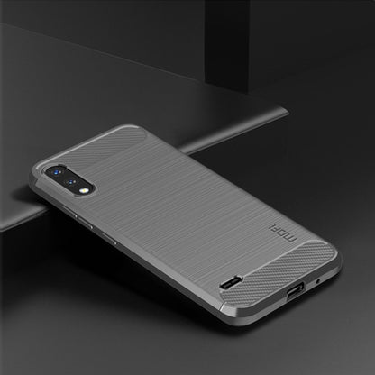 For LG K22 / K22 Plus MOFI Gentleness Brushed Carbon Fiber Soft TPU Case(Gray) - LG Cases by MOFI | Online Shopping UK | buy2fix