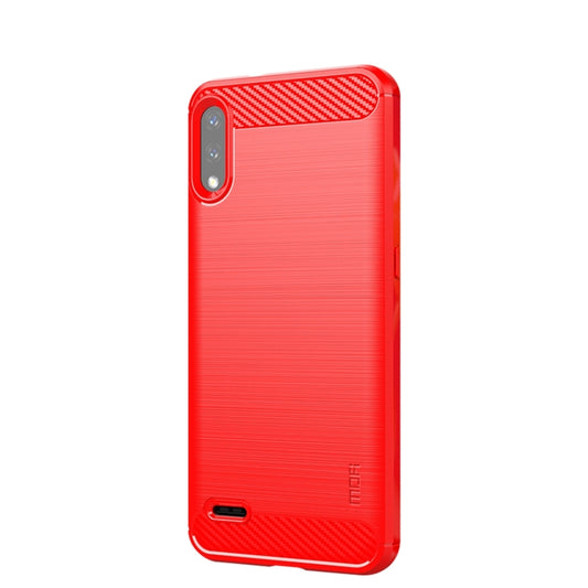 For LG K22 / K22 Plus MOFI Gentleness Brushed Carbon Fiber Soft TPU Case(Red) - LG Cases by MOFI | Online Shopping UK | buy2fix