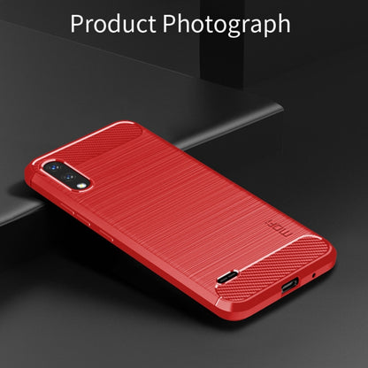 For LG K22 / K22 Plus MOFI Gentleness Brushed Carbon Fiber Soft TPU Case(Red) - LG Cases by MOFI | Online Shopping UK | buy2fix