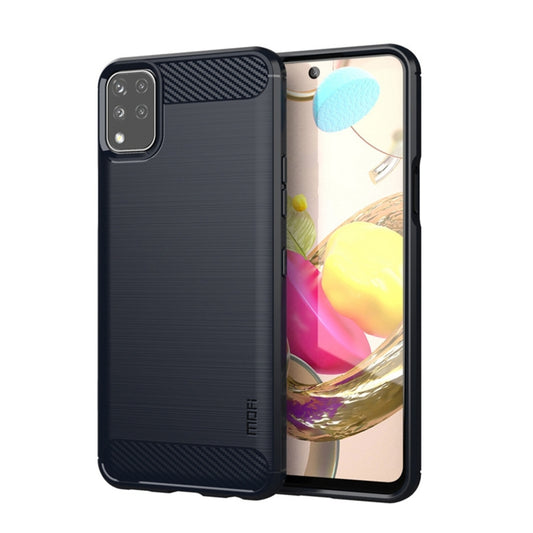 For LG K42 MOFI Gentleness Brushed Carbon Fiber Soft TPU Case(Blue) - LG Cases by MOFI | Online Shopping UK | buy2fix