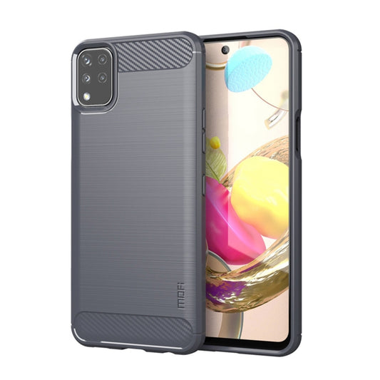 For LG K42 MOFI Gentleness Brushed Carbon Fiber Soft TPU Case(Gray) - LG Cases by MOFI | Online Shopping UK | buy2fix
