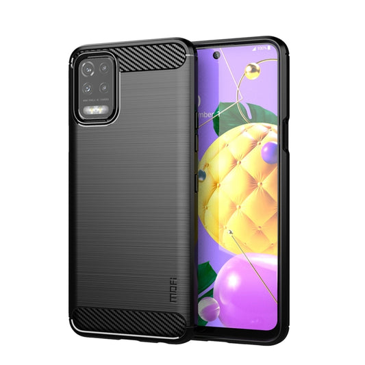 For LG K52 / K62 / K62+ / Q52 / Q62  MOFI Gentleness Brushed Carbon Fiber Soft TPU Case(Black) - LG Cases by MOFI | Online Shopping UK | buy2fix
