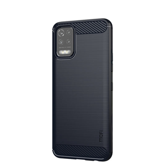 For LG K52 / K62 / K62+ / Q52 / Q62  MOFI Gentleness Brushed Carbon Fiber Soft TPU Case(Blue) - LG Cases by MOFI | Online Shopping UK | buy2fix