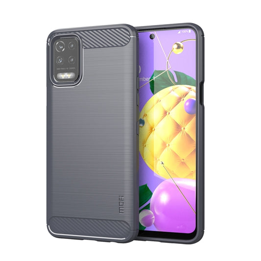 For LG K52 / K62 / K62+ / Q52 / Q62  MOFI Gentleness Brushed Carbon Fiber Soft TPU Case(Gray) - LG Cases by MOFI | Online Shopping UK | buy2fix