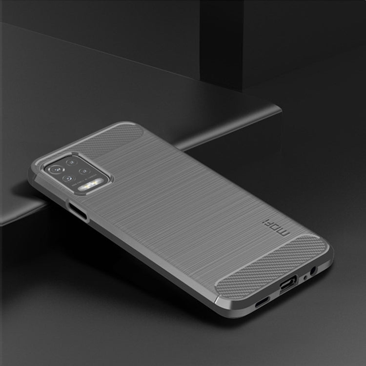 For LG K52 / K62 / K62+ / Q52 / Q62  MOFI Gentleness Brushed Carbon Fiber Soft TPU Case(Gray) - LG Cases by MOFI | Online Shopping UK | buy2fix