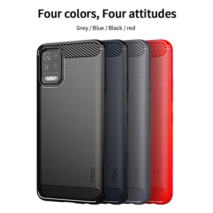 For LG K52 / K62 / K62+ / Q52 / Q62  MOFI Gentleness Brushed Carbon Fiber Soft TPU Case(Red) - LG Cases by MOFI | Online Shopping UK | buy2fix