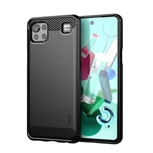 For LG K92 MOFI Gentleness Brushed Carbon Fiber Soft TPU Case(Black) - LG Cases by MOFI | Online Shopping UK | buy2fix