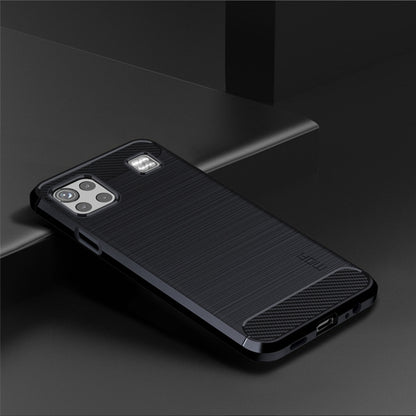 For LG K92 MOFI Gentleness Brushed Carbon Fiber Soft TPU Case(Blue) - LG Cases by MOFI | Online Shopping UK | buy2fix