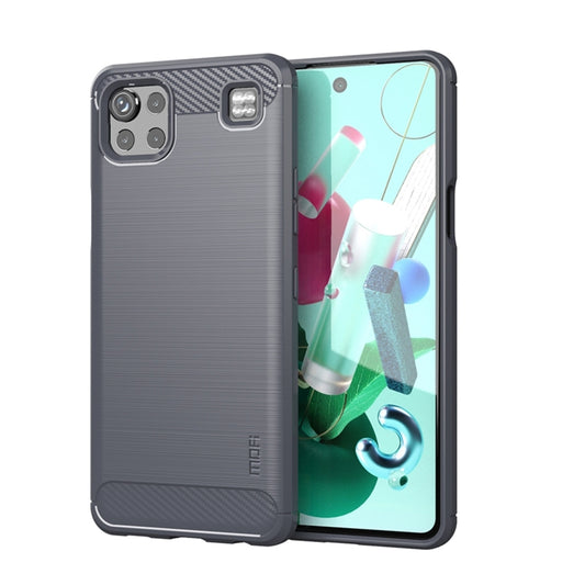 For LG K92 MOFI Gentleness Brushed Carbon Fiber Soft TPU Case(Gray) - LG Cases by MOFI | Online Shopping UK | buy2fix
